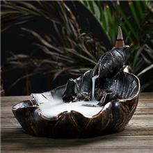 香炉陶瓷烟倒流香炉熏观烟炉荷塘月色香炉厂家香炉批发代销