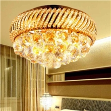 中山古镇批发金黄色水晶灯奢华水晶过道灯温馨卧室阳台灯具