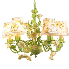 特价批发田园花草灯卧室吊灯玫瑰花餐厅灯客厅灯饰厂家8020