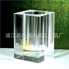 【厂家直销水晶礼品】水晶笔筒礼品专业定制【认准杰诚第一品牌】
