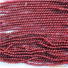 【批发供应】纯天然正品石榴石散珠40cm半成品长链尺寸齐全