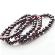 【批发供应】精品石榴石圆珠手链酒红石榴石颗颗天然正品保证