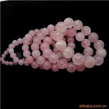 批发供应纯天然粉晶圆珠手链多种尺寸可选天然水晶手链圆珠