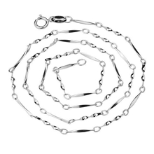 长42cm925纯银扭丝银片项链正品925纯银项链小额混批热卖饰品