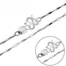 女生女士百搭925纯银项链细链常用白金款瓜子链一件代发