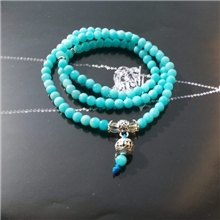 YUANLM时尚饰品正品幸运旺夫石天然天河石5mm108佛珠手链礼品新款