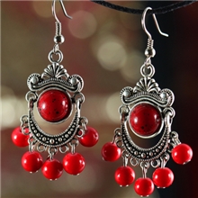 民饰族人西藏饰品批发波西米亚藏银耳环复古合金耳饰混批