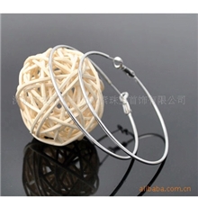 麦菲儿首饰外贸韩式简约细环大耳圈女式耳扣925银饰品批发代理