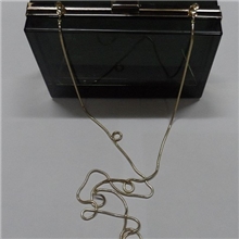 欧美2013年将最流行的晚宴包亚克力黑色透明蛇链晚宴包