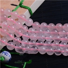 缘雅天然AAA级芙蓉粉粉晶水晶散珠水晶饰品水晶半成品批发
