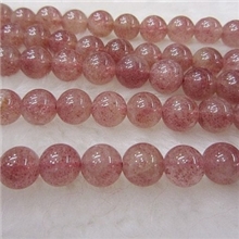 缘雅天然AAA级草莓晶水晶散珠水晶饰品水晶半成品批发