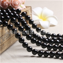 蒲公英水晶天然黑玛瑙圆珠天然水晶散珠黑玛瑙DIY2-20MM