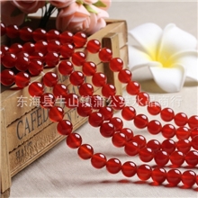 AAA天然红玛瑙东海水晶批发玛瑙批发半成品散珠批发月销千件