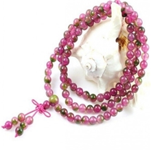 西瓜晶108颗佛珠西瓜玉髓手链水晶手链中间色