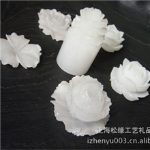 花卉盆景景观企业促销用白玉荷叶玉石荷叶玉雕荷叶片