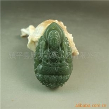 和田玉青玉八大守护神【千手观音菩萨】生肖鼠者本命佛