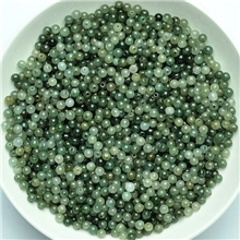 正品缅甸玉珠子天然翡翠a货DIY散珠冰油圆珠3.5mm－4mm-小刘翡翠