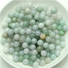 翡翠批发a货散珠天然正品DIY玉器饰品手链项链圆珠8mm-小刘翡翠