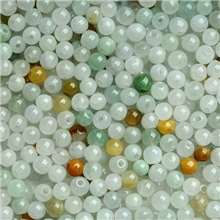 翡翠散珠玉珠子配珠天然翡翠A货DIY散珠三彩珠3.5--4mm-小刘翡翠