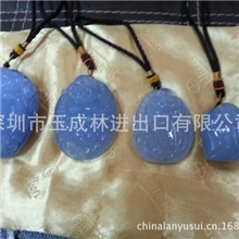 批发纯天然蓝玉髓佛像