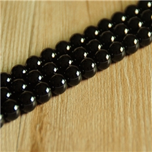 盛记宝石3-12mm天然黑玛瑙圆珠天然宝石天然玉吊坠宝石