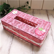 【外贸原单】出口日本供应PP纸巾盒纸巾抽餐巾盒收纳盒塑编