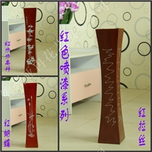 热卖爆款精美印花60木制花瓶纯色木拉丝制花瓶