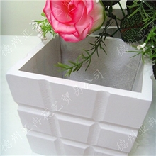 厂家直销小方斗时尚简约木制插花花瓶纯白色木质花瓶可订做