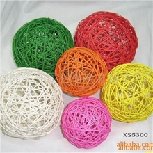 批发彩色藤球,编织藤球藤编球