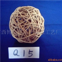 厂家直销纯手工编织圣诞藤编球彩色藤球