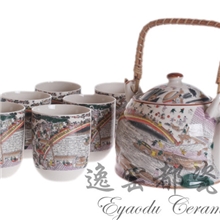 7头清明上河图提梁壶/大壶茶具/礼品茶具