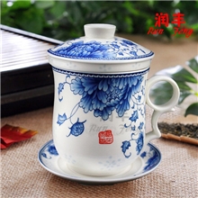 【现货供应】保温个人杯子办公礼品广告杯陶瓷杯子四件杯