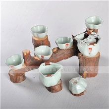 原厂直销玉叶壶汝窑茶具批发汝瓷哥窑茶具礼品套装茶具茶盘