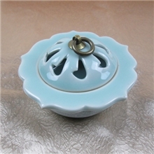 龙泉青瓷香炉陶瓷器香道招财香炉沉香檀香片莲花盘莲盘座香薰炉