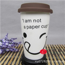 供应创意星巴克杯子/陶瓷双层杯/马克杯/六款笑脸系列批发吐舌