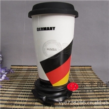 混批星巴克杯子双层杯星巴克陶瓷杯咖啡杯德国国旗