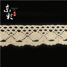 B-284CM现货供应爆款太阳花棉线花边本白色漂白100码/包
