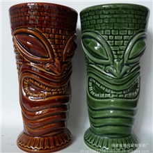 夏威夷风情啤酒杯、陶瓷啤酒杯tikimug\beermug\ceramicmug