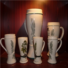 德国陶瓷啤酒杯水洗釉下彩啤酒杯酒吧啤酒杯陶瓷杯子