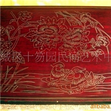 供应红木嵌银丝漆器首饰盒（纯手工制作的精品）