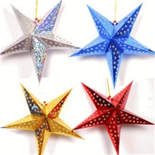 厂家热销五角星纸灯笼挂饰各式可折叠灯笼价格优惠