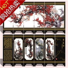 报春图屏风漆器仿古小屏风中国特色外事礼品