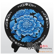 礼品炭雕厂家礼品活性炭雕批发炭雕工艺品摆件富贵芙蓉蓝