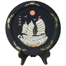 礼品炭雕厂家礼品炭雕批发炭雕工艺品摆件一帆风顺