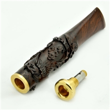 宏雅烟嘴过滤循环型烟嘴精雕凤凰黑檀木烟嘴批发