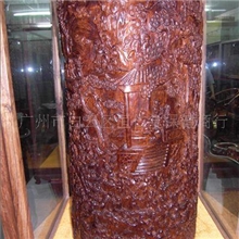 供应越南黄花梨百子图笔筒（002323号）