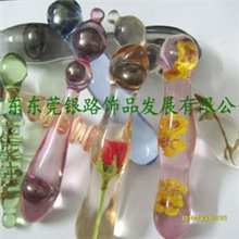 供应透明水晶胶树脂按摩棒、水晶胶树脂成人情趣用品