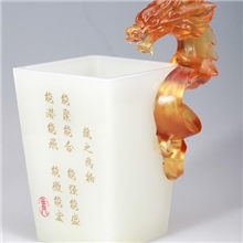 商务会议礼品开业庆典礼品外事礼品盛世腾龙琉璃白玉套装