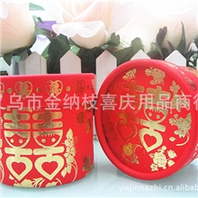 红色烫金喜字圆筒圆桶喜糖盒子个性喜糖盒婚庆喜糖盒子批发