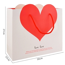 热销礼品袋专业纸袋厂家大号爱心包装袋专业品牌纸袋订制